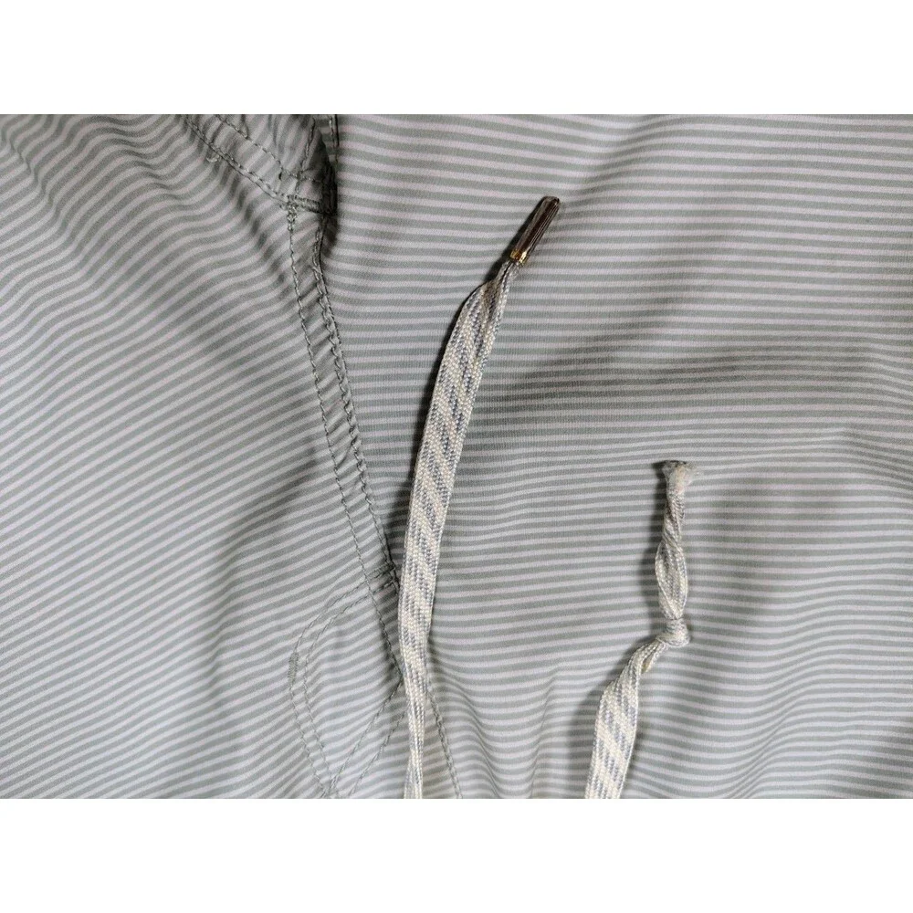 Vuori Kore Lined Shorts Men’s Large Gray Striped 7” Inseam Athletic